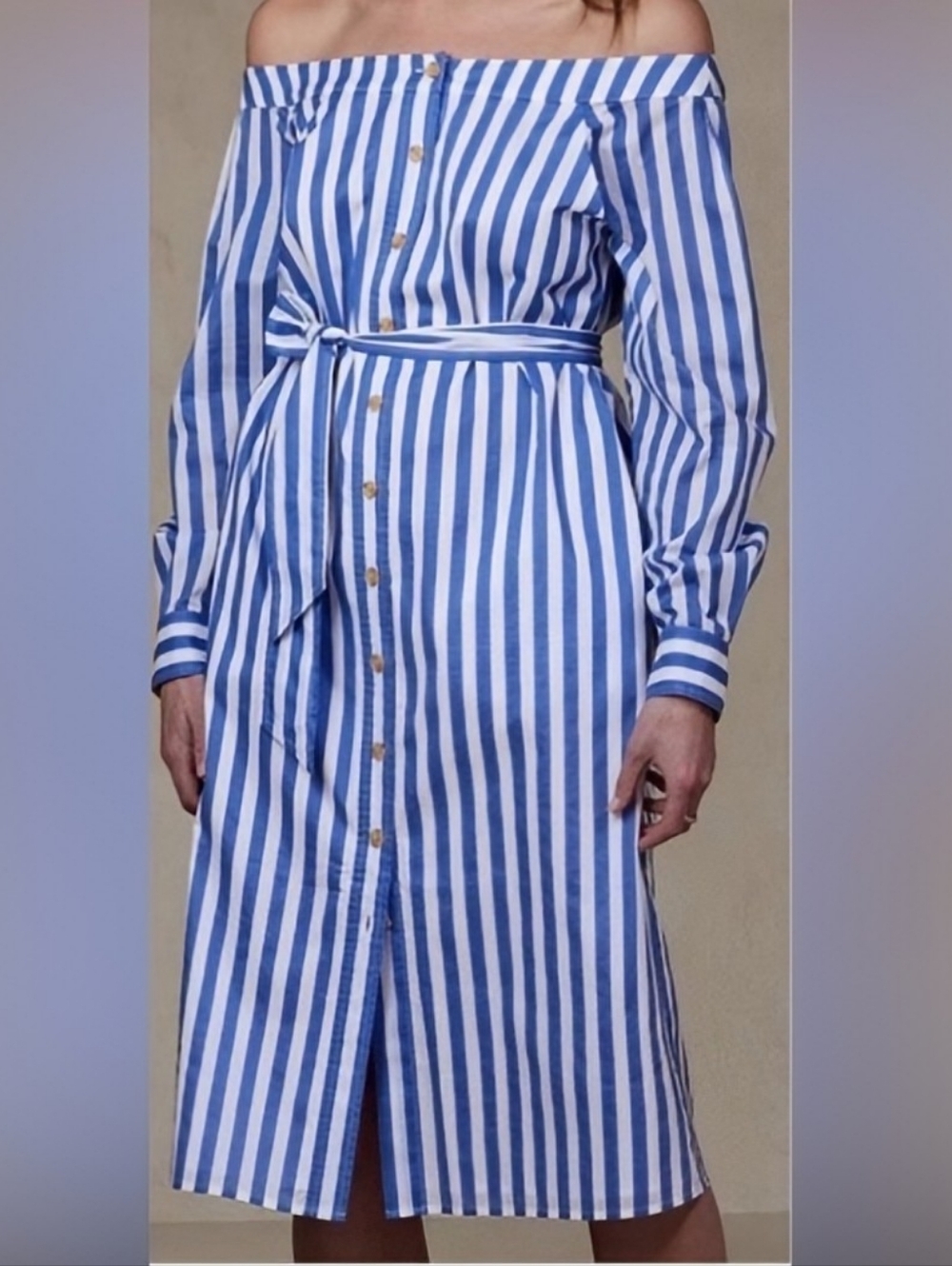 Banana Republic - Off-Shoulder Midi Dress